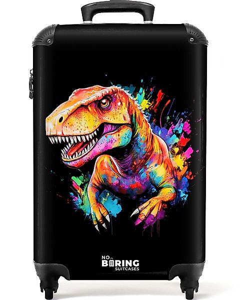 NoBoringSuitcases.com© Hartschalen-Trolley Dinosaurier mit buntem Graffiti günstig online kaufen
