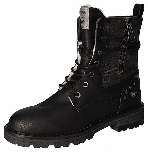 Mustang Shoes Winterboots, Blockabsatz, Winterstiefelette, Schnürboots, günstig online kaufen