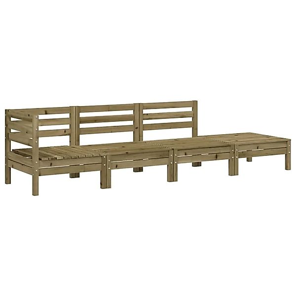 vidaXL Gartensofa 4-Sitzer Kiefernholz Imprägniert 838053 günstig online kaufen