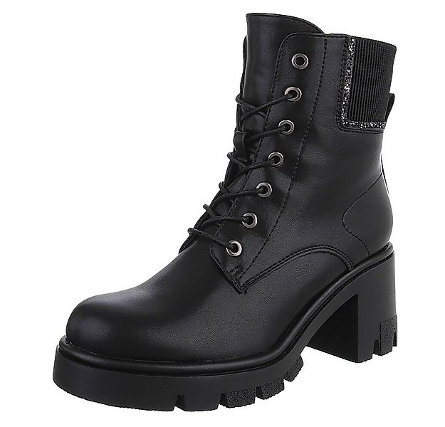 Ital-Design Moderne Schnürstiefel mit Absatz für Damen im Alltag Schnürstie günstig online kaufen