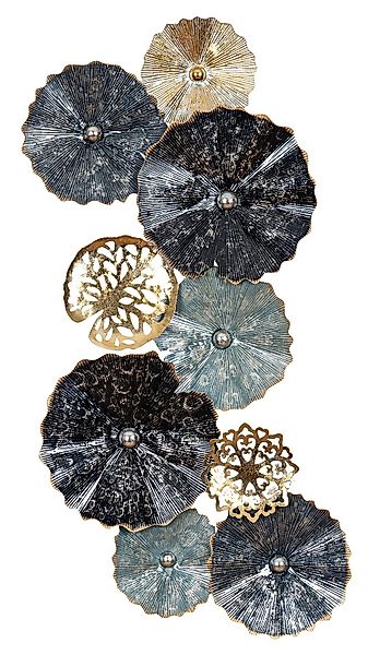Levandeo® Metallbild, 3D Wandbild 47x98cm Ringe günstig online kaufen