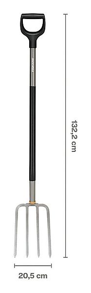Fiskars Spatengabel, Ergonomic grau günstig online kaufen