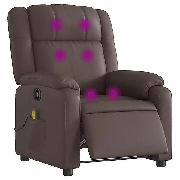 vidaXL Massagesessel Elektrisch Braun Kunstleder 3205145 günstig online kaufen