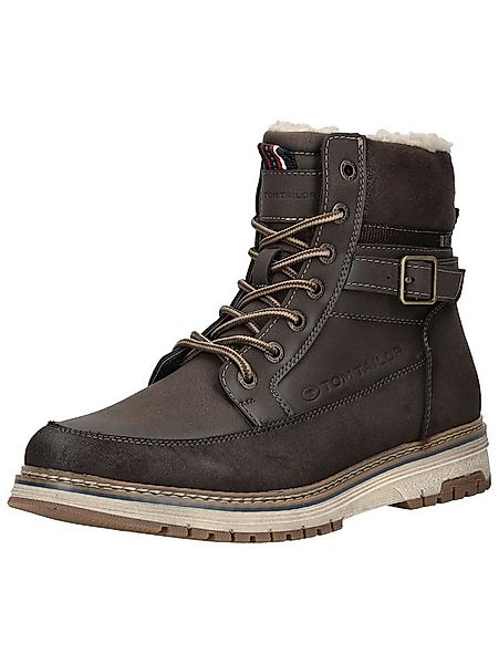 TOM TAILOR Tom Tailor Stiefelette Lederimitat Schnürstiefelette günstig online kaufen