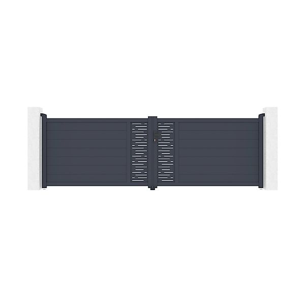 Casanoov Flügeltor 4M Arlberg H 120 Graues Aluminium günstig online kaufen