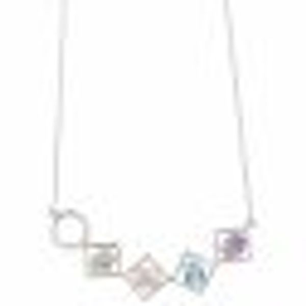 Kette 925 Sterling Silber rhodiniert Glänzend Quarz multi günstig online kaufen