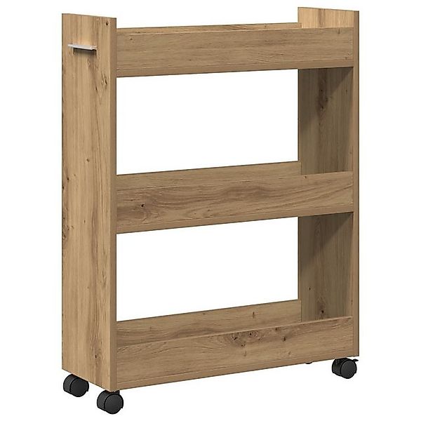vidaXL Fächerschrank Rollschrank Artisan Eiche 60x22x79 cm Holzwerkstoff (1 günstig online kaufen