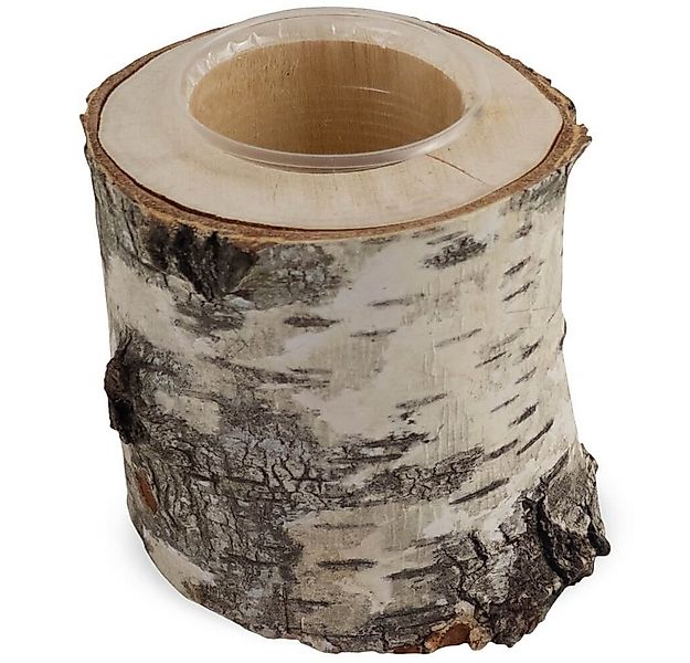 matches21 HOME & HOBBY Blumentopf Pflanztopf Birkenstamm mit Plastikbecher günstig online kaufen