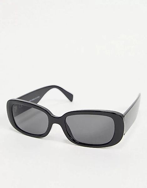 Weekday – Run – Ovale Sonnenbrille in Schwarz günstig online kaufen