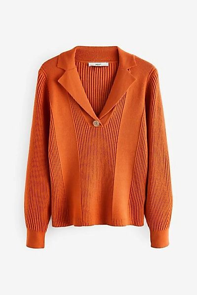 Next Strickpullover Pullover mit Kragen und goldfarbenen Knöpfen (1-tlg) günstig online kaufen