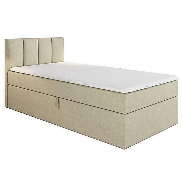 A&J MöbelLand GmbH Boxspringbett Einzelbett Gunnar mit Bettkasten, Topper u günstig online kaufen