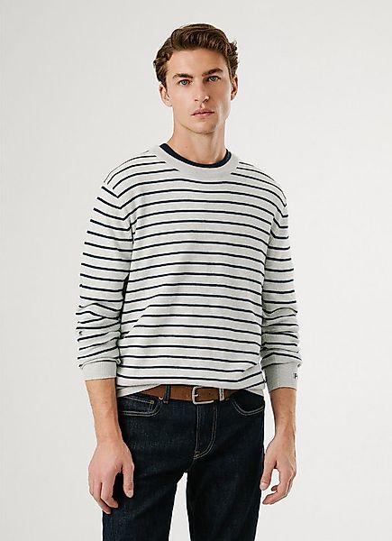 Pepe Jeans Rundhalspullover ANDRE STRIPES mit Kaschmir-Anteil, gestreift günstig online kaufen