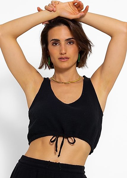 SASSYCLASSY Crop-Top Musselin Trägertop für Damen günstig online kaufen