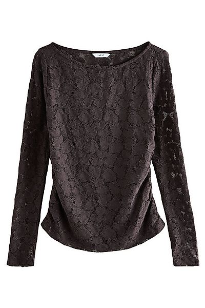 Next Langarmbluse Langarmoberteil mit U-Boot-Ausschnitt und Spitze (1-tlg) günstig online kaufen