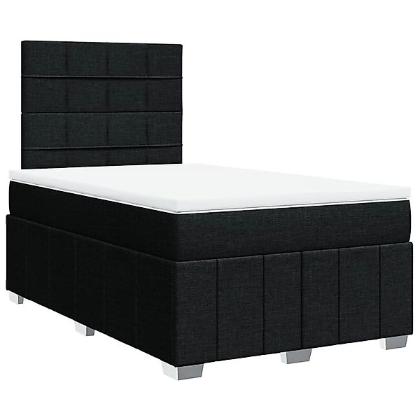 vidaXL Boxspringbett mit Matratze Schwarz 120x200 cm Stoff 3291637 günstig online kaufen