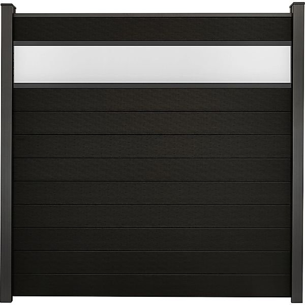 GroJa Steckzaun Solid mit Glas-Designeinsatz 30cm 180x180x1,9cm Bi-Color Sc günstig online kaufen