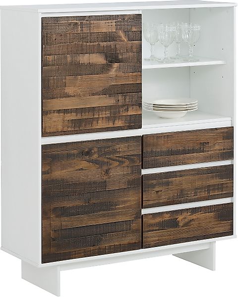 Home affaire Highboard "Morgan Midischrank", Kommode aus massivem Kiefernho günstig online kaufen