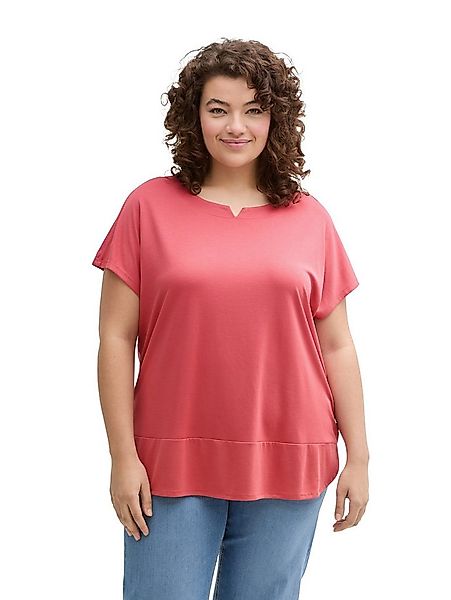 TOM TAILOR PLUS T-Shirt mit kleinem Schlitz günstig online kaufen