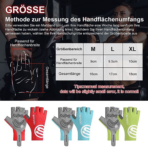 BTTO Hsch. Fahrradhandschuhe Halbfinger Handschuhe Rutschfest günstig online kaufen