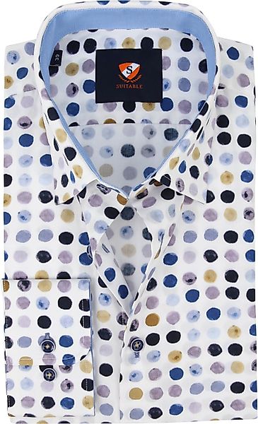 Suitable Hemd Glühbirnen Blau Beige - Größe 38 günstig online kaufen