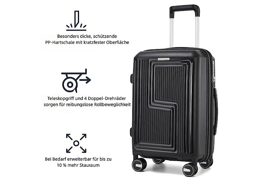 Super Solu Hartschalen-Trolley 28Zoll Hartschalenkoffer aus PP-Kunststoff, günstig online kaufen