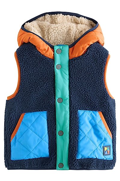 Next Steppweste Borg-Weste im Farbblock-Design (1-tlg) günstig online kaufen