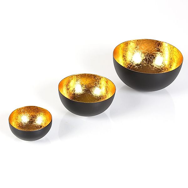 Casa Moro Windlicht Teelichthalter Gold Schwarz günstig online kaufen