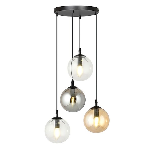 NADUVI Collection | Glas-Pendelleuchte Esstisch Cosmo rund 4-flammig günstig online kaufen