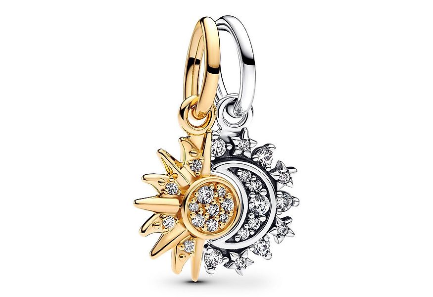 Pandora Kettenanhänger Charm-Anhänger Sonne und Mond Zweifarbig günstig online kaufen