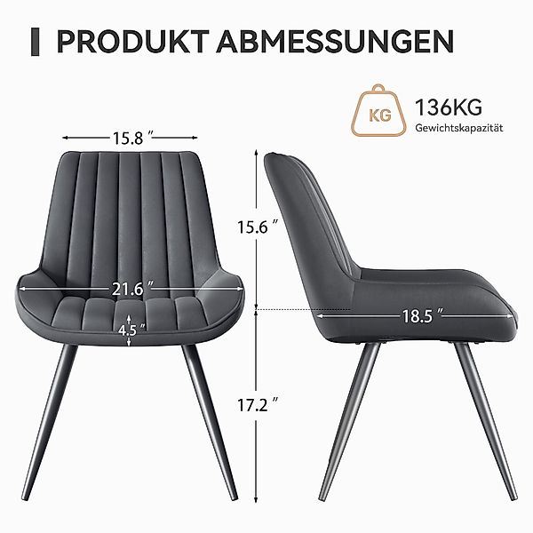 HawthyHome Esszimmerstuhl bequeme Polsterstühle Küchenstuhl, (2 günstig online kaufen