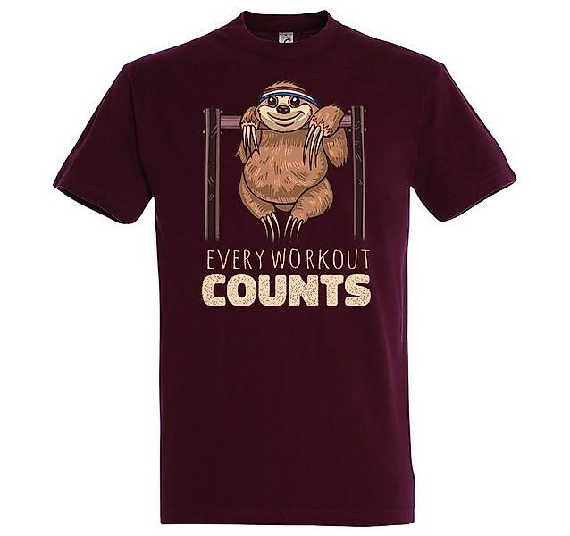 Youth Designz T-Shirt Every Workout Counts Gym Faultier Herren Shirt im Fun günstig online kaufen