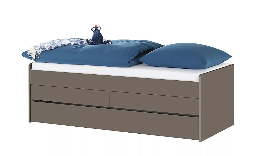Duobett mit Stauraum  Grow Up - braun - 127 cm - 66 cm - Betten > Bettgeste günstig online kaufen