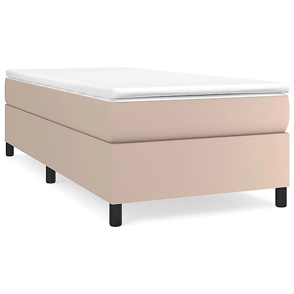 vidaXL Bett, Bettgestell Cappuccino-Braun 100x200 cm Kunstleder günstig online kaufen