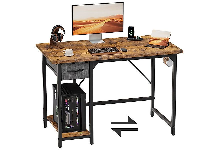 HOMALL Schreibtisch Computertisch mit Schubladen und Kopfhörerhalterung Min günstig online kaufen