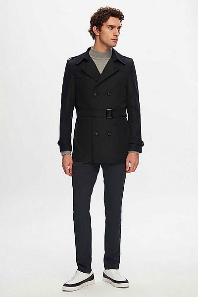 D'S DAMAT Trenchcoat Ds Damat Regular Fit Epaulette Belted Top Coat/Trenchc günstig online kaufen