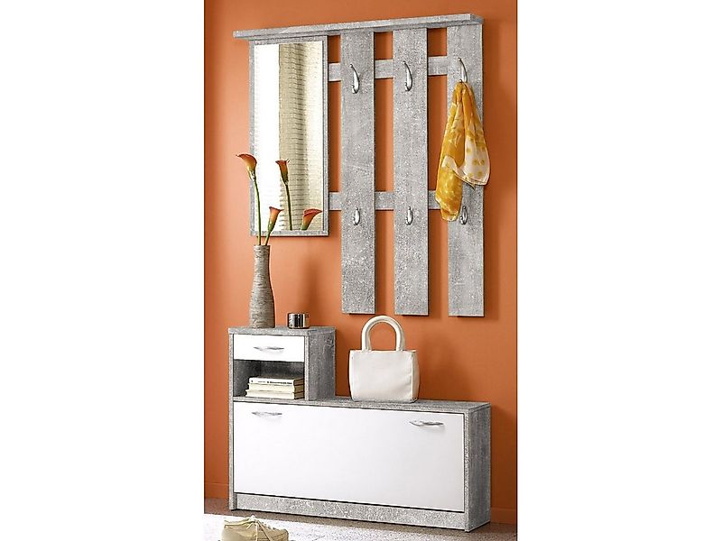 PREISBRECHER Garderoben-Set Selene, (3-St), 100 x 190 x 25 cm (B/H/T) günstig online kaufen
