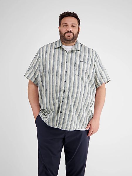 LERROS Kurzarmhemd "Halbarmhemd in Übergrößen aus gestreifter Strukturquali günstig online kaufen