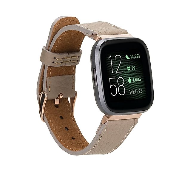 Renna Leather Smartwatch-Armband Fitbit Versa 4 / 3 / Sense & 2 Armband Ech günstig online kaufen