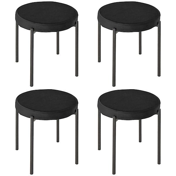 HOMCOM Esszimmerstuhl 4er-Set Esszimmerhocker Stapelbar Thekenhocker günstig online kaufen
