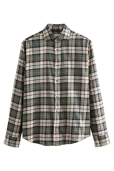 Next Flanellhemd Angerautes, kariertes Flanellhemd aus günstig online kaufen