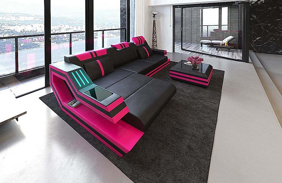 Sofa Dreams Ecksofa Ledercouch Ledersofa Ravenna günstig online kaufen
