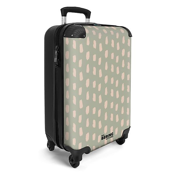 NoBoringSuitcases.com© Hartschalen-Trolley Grün mit beigen Flecken günstig online kaufen