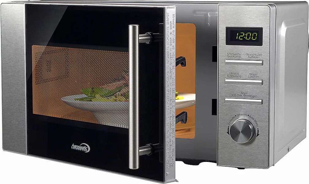Hanseatic Mikrowelle "656920" Grill 800 W 5 Leistungsstufen und Auftaufunkt günstig online kaufen