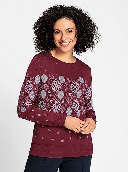 Inspirationen Rundhalspullover "Jacquard-Pullover" günstig online kaufen