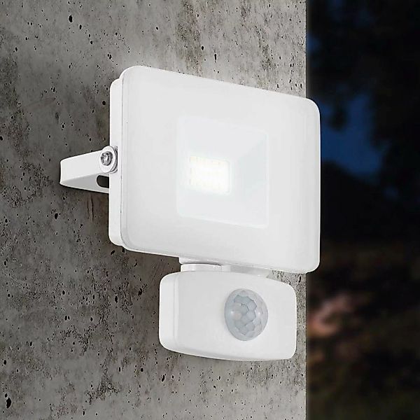 LED-Außenstrahler Faedo 3 mit Sensor, weiß, 10W günstig online kaufen