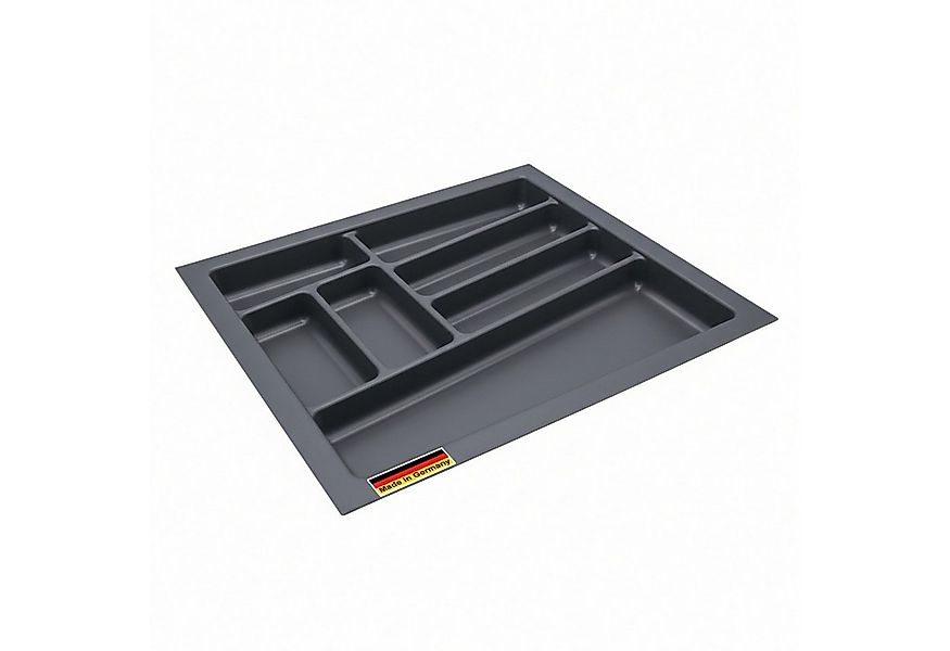 Spetebo Besteckkasten Mehrzweck Besteckeinsatz grau für Küchenschubladen (A günstig online kaufen