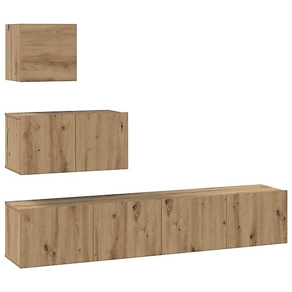 vidaXL TV-Schrank-Set Wandmontiert 4-Tlg Artisan-Eiche 80 x 30 x 30 cm 3393 günstig online kaufen