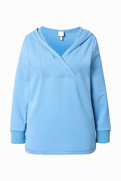Ulla Popken Sweatshirt Hoodie Schalkragen-Einsatz Langarm günstig online kaufen