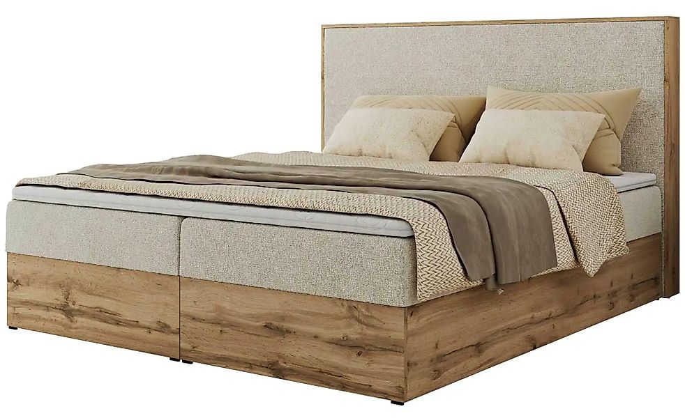 Boxbett mit Bettkasten Wood Classic ¦ creme ¦ Maße (cm): B: 204 H: 120 Bett günstig online kaufen