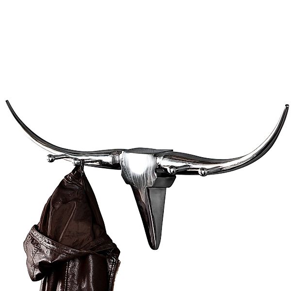 riess-ambiente Wandgarderobe BULL 100cm silber, Metall günstig online kaufen